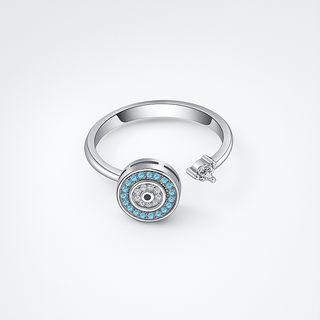 Evil Eye Spinner Ring