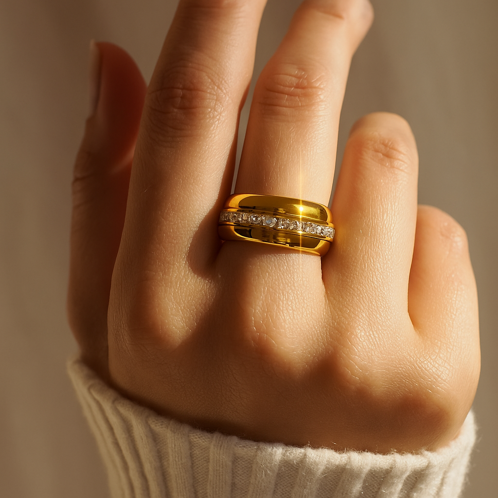 Chunky Pavé Rotating Ring