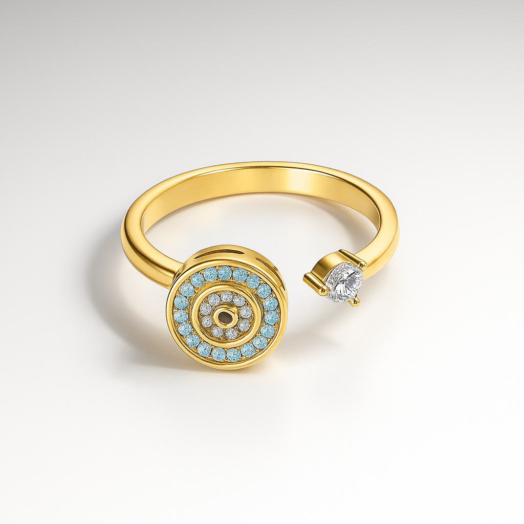 Evil Eye Spinner Ring