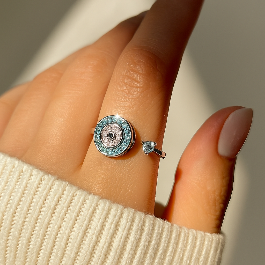 Evil Eye Spinner Ring