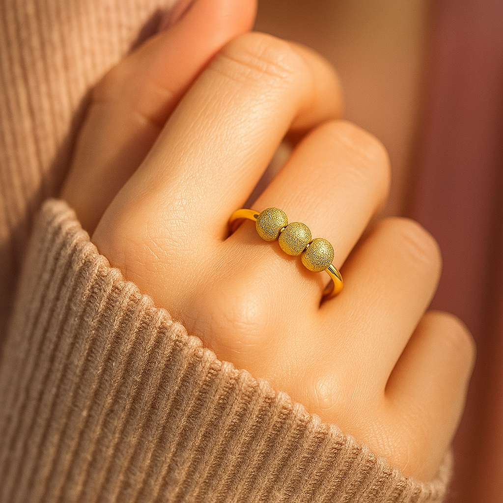 Triple Bead Fidget Ring