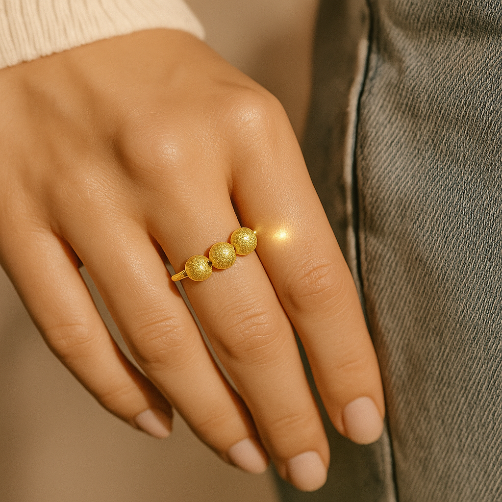 Triple Bead Fidget Ring