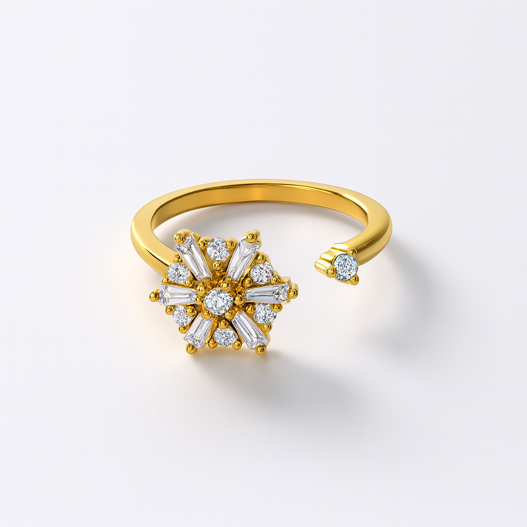 Snowflake Spinner Ring