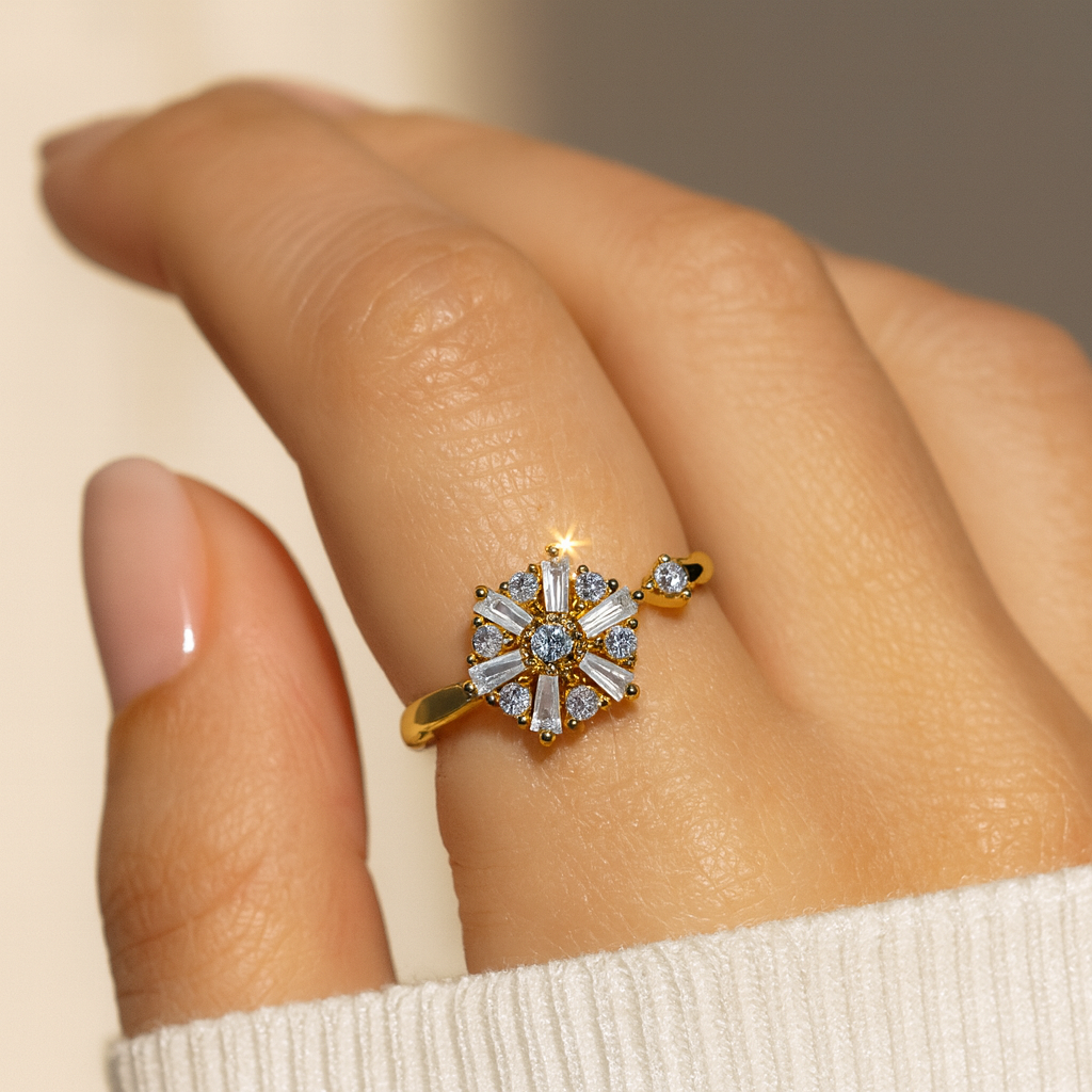 Snowflake Spinner Ring