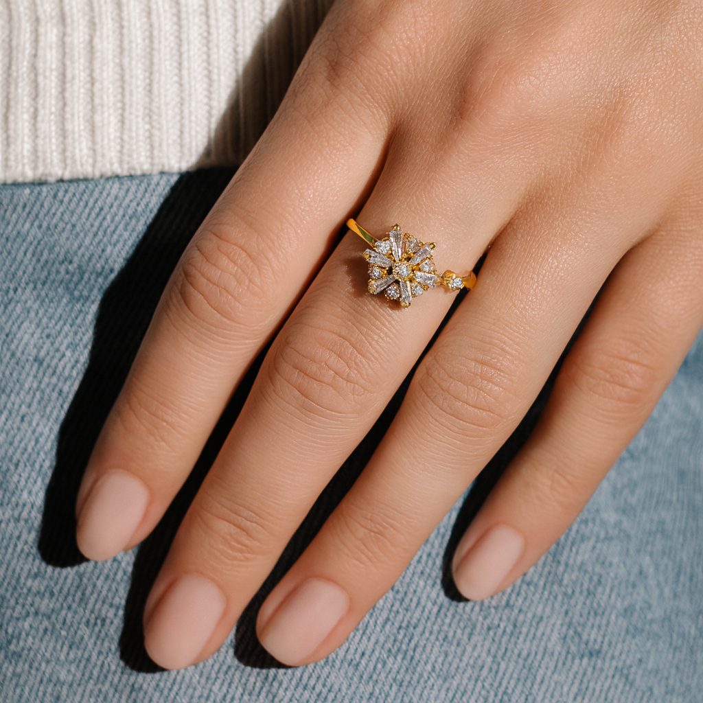 Snowflake Spinner Ring