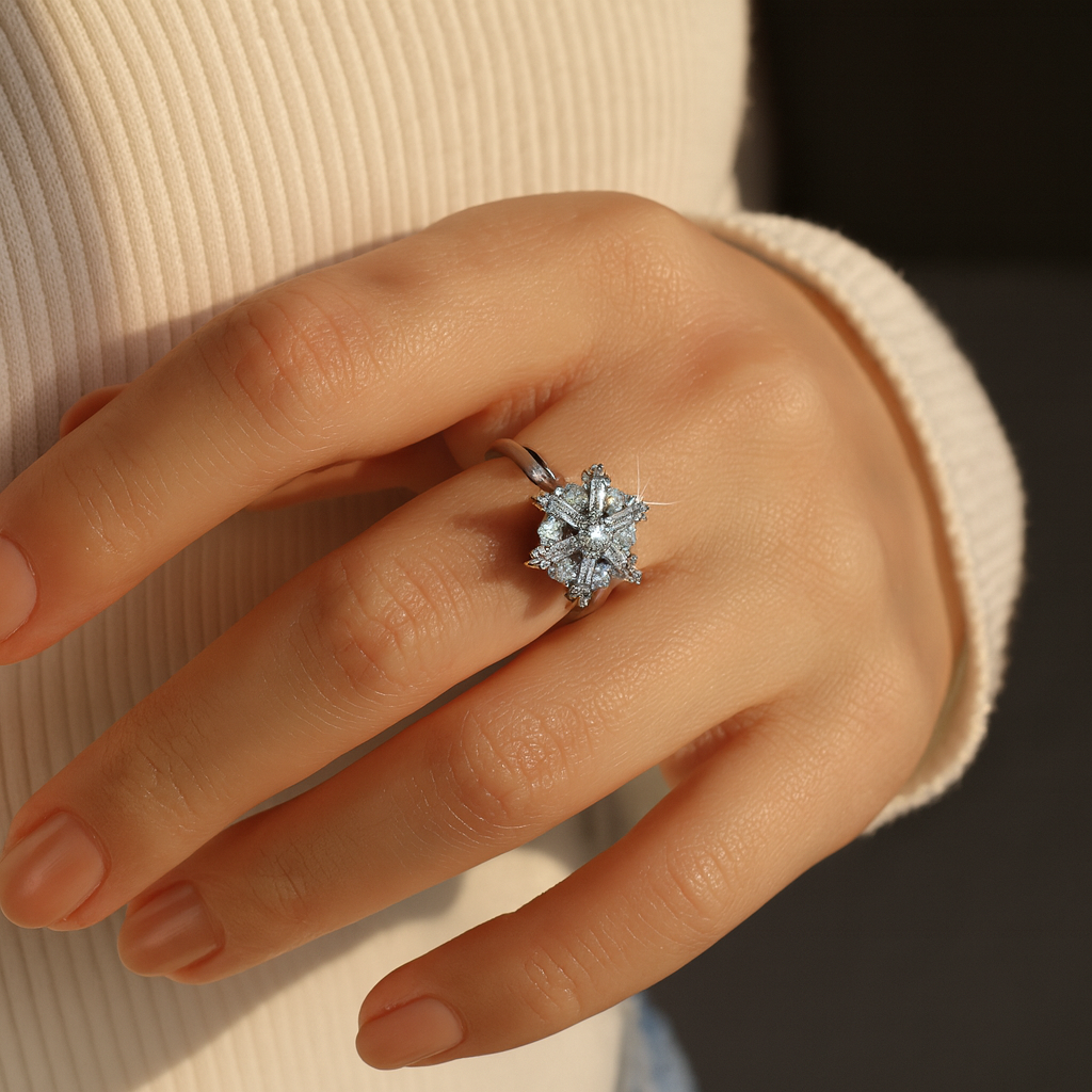 Snowflake Spinner Ring
