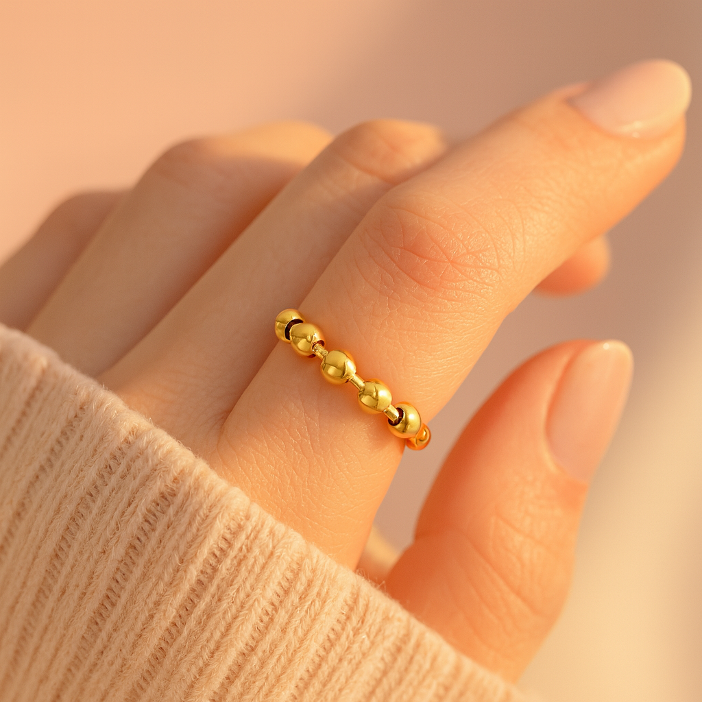 Minimal Bead Fidget Ring